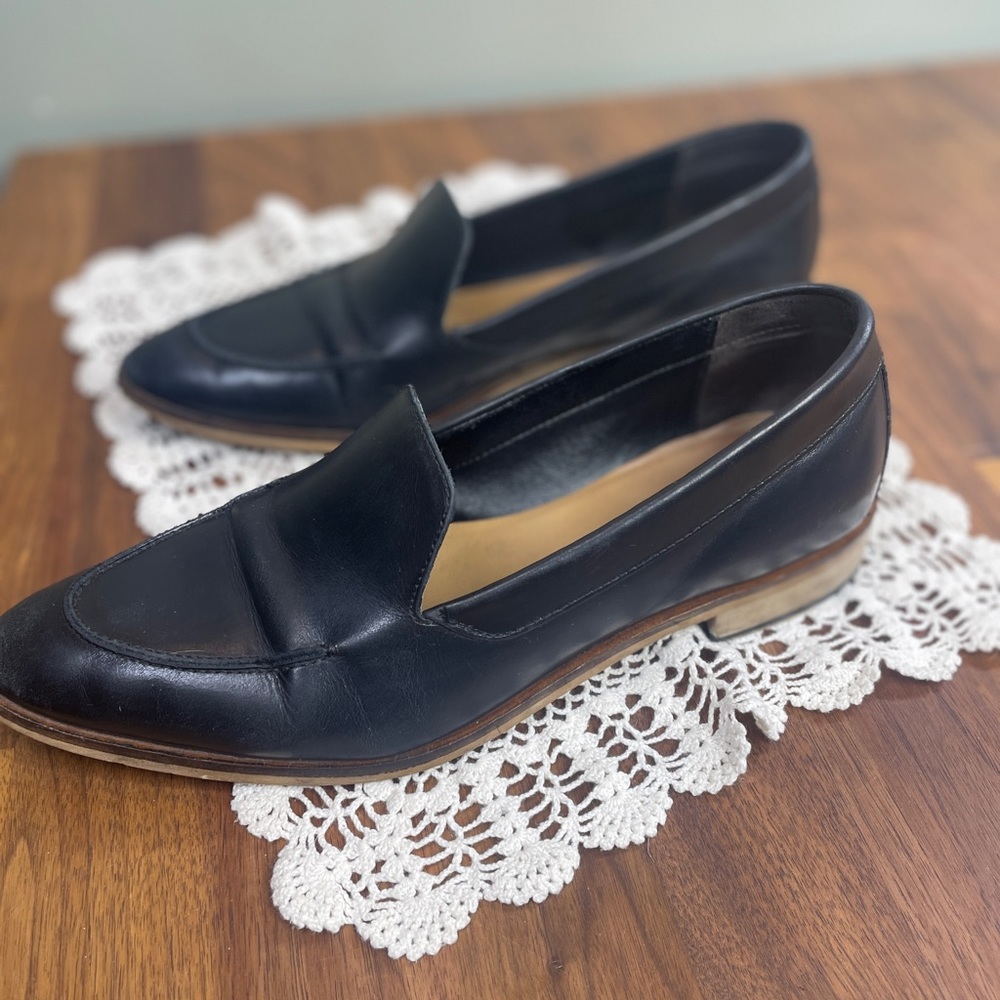 Everlane Black Leather Modern Loafer Black 9